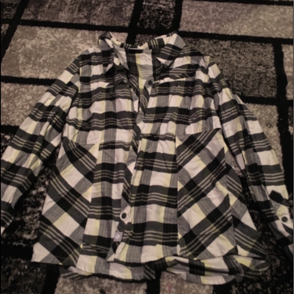 White black and yellow flannel